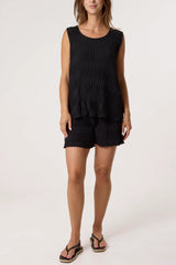 Crinkle Shorts and Top Co-ord Black