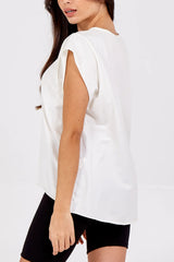 Cap Sleeve Top Cream