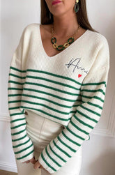 Stripe Amor Knit Green