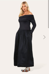 Bardot Midi Dress Navy
