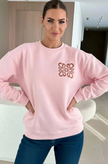 Embellished Pocket Sweatshirt Pink