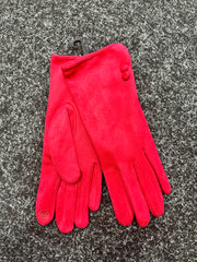 Suede 2 Button Detail Gloves