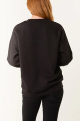 Animal Hearts Sweatshirt Black