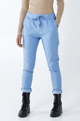 Super Stretch Magic Trousers in Pale Blue