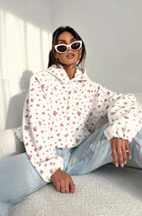 Pink Posy Hooded Sweatshirt