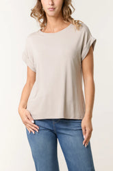 Italian Round Neck Tee Mocha