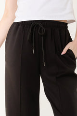 Drawstring Sweat Trousers Black