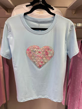 Diamanté Heart Tee Blue