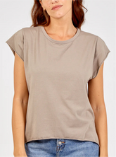 Cap Sleeve Top Mocha