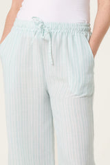 Striped Trousers Pale Green
