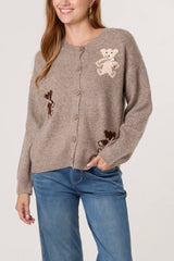 Bear & Bow Knitted Button Cardigan