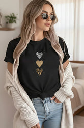 Animal Hearts T-Shirt Black