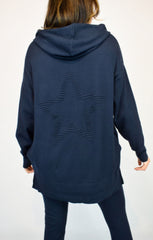 Ribbed Two Piece Lounge Set Navy