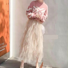 Tulle Skirt Cream