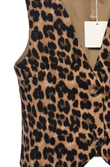 Leopard Sleeveless Waistcoat