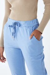 Super Stretch Magic Trousers in Pale Blue