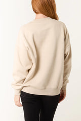 Animal Hearts Sweatshirt Stone
