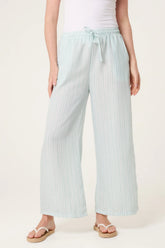 Striped Trousers Pale Green