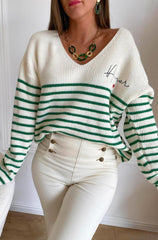 Stripe Amor Knit Green
