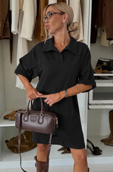 Polo Tunic Dress Black