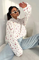 Pink Posy Hooded Sweatshirt