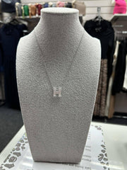 Diamanté Silver "H" Necklace