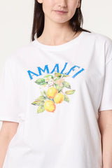 Cotton Amalfi Diamanté Lemon Tee