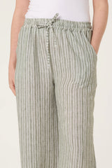 Striped Trousers Khaki