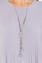 Short Sleeved Oversized Pleated Top in Pale Grey