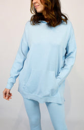 Knitted Two Piece Lounge Set Blue