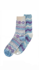 2 Pack Cosy Fairisle Socks