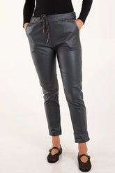 Magic PU Coated Trousers Charcoal