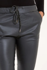 Magic PU Coated Trousers Charcoal