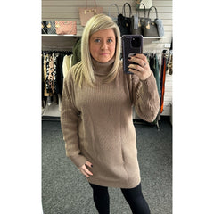 Roll Neck Knitted Dress