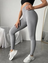 High Waisted Ribbed Legging