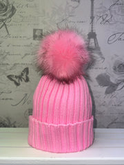 Pom Hat Ribbed