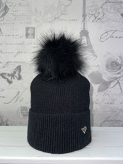 Pom Hat fine rib