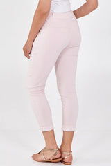 Super Stretch Magic Trousers in Pale Pink