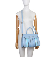 Mock Croc Top Handle Bag