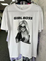 Girl Boss Oversized Tee in White