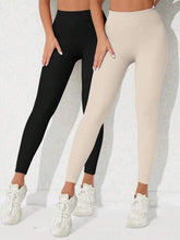 High Waisted Ribbed Leggings