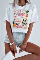 Ti Amo Oversized Tee White