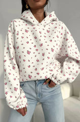 Pink Posy Hooded Sweatshirt