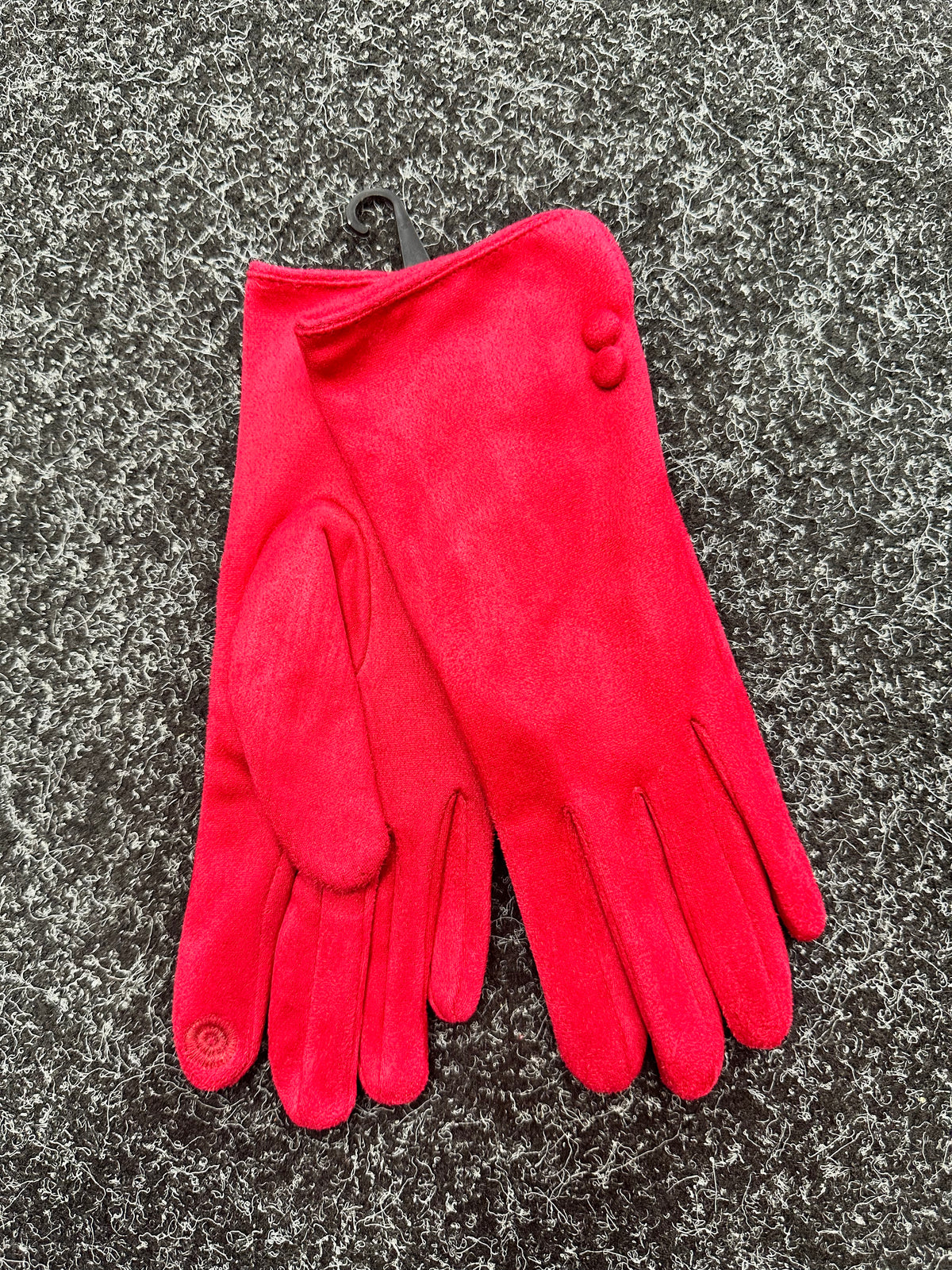 Suede 2 Button Detail Gloves
