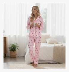 Pink Stripe and Hearts Pyjamas