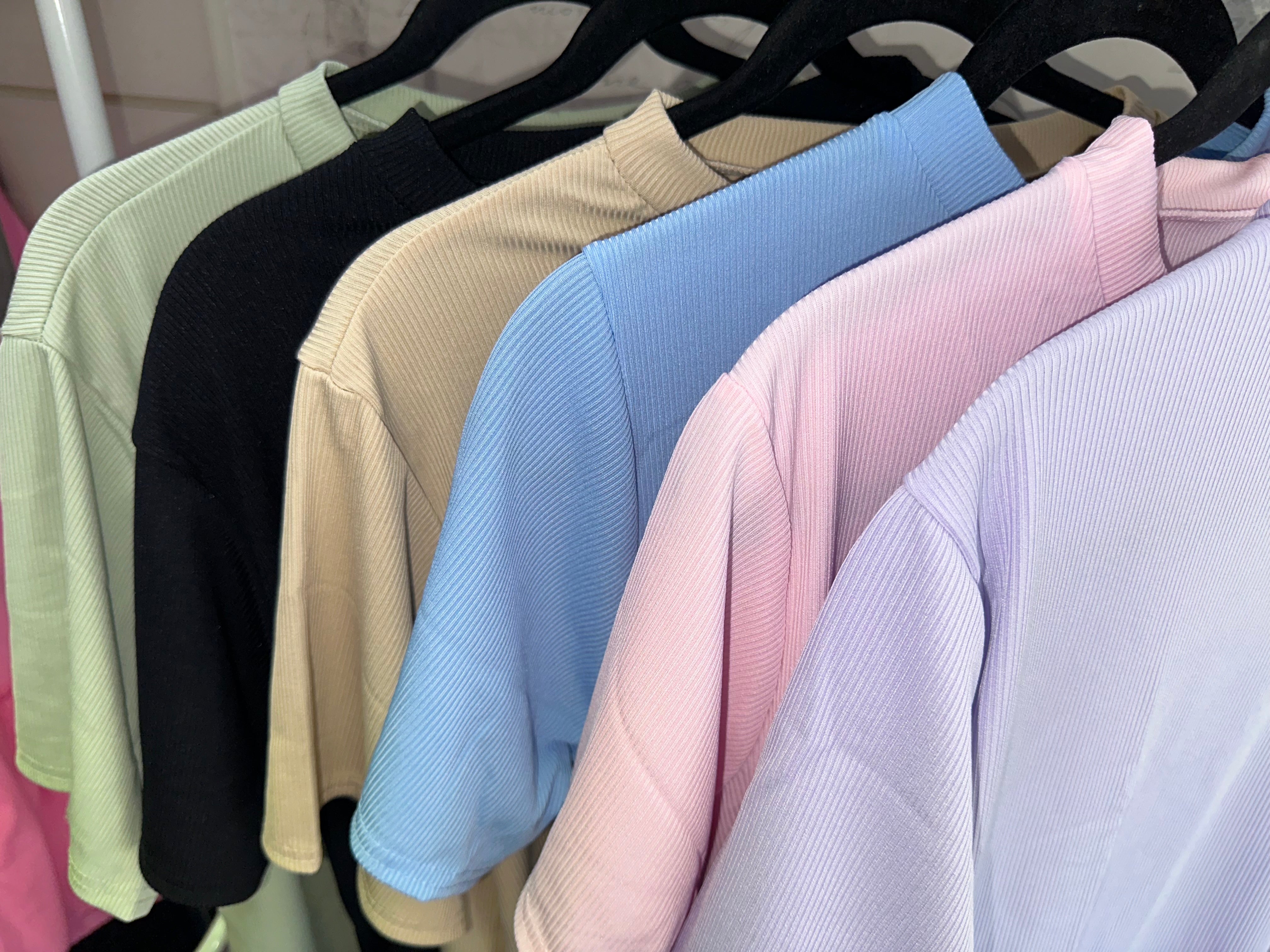 Oversized Ribbed T-Shirt and Cycling Shorts Co-Ord Set