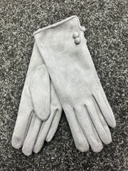 Suede 2 Button Detail Gloves