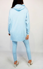 Knitted Two Piece Lounge Set Blue