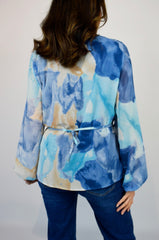 Blue Print Blouse