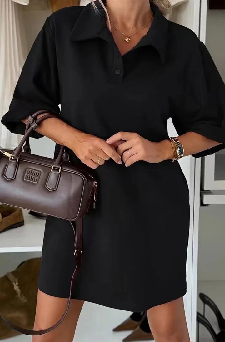 Polo Tunic Dress Black